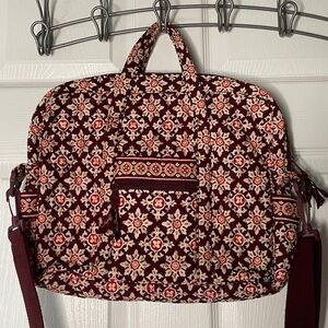 Vera Bradley Floral Quilted Laptop Bag With Shoulder Strap